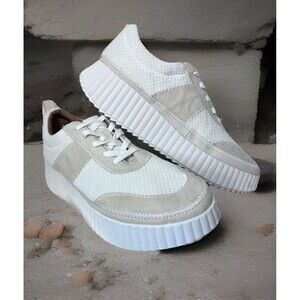 NEW W/BOX Zodiac Platform Sneakers White Lace Up Flatform Casual Shoes Size 10